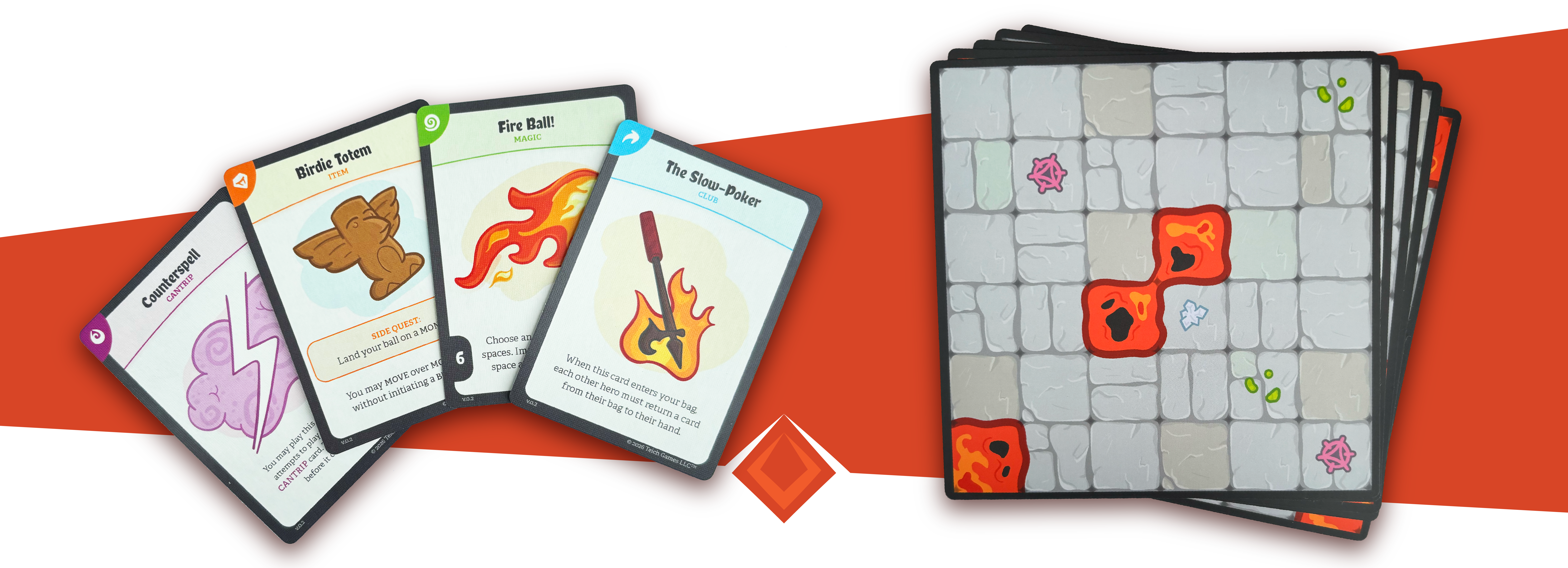 Deck of cards and course components